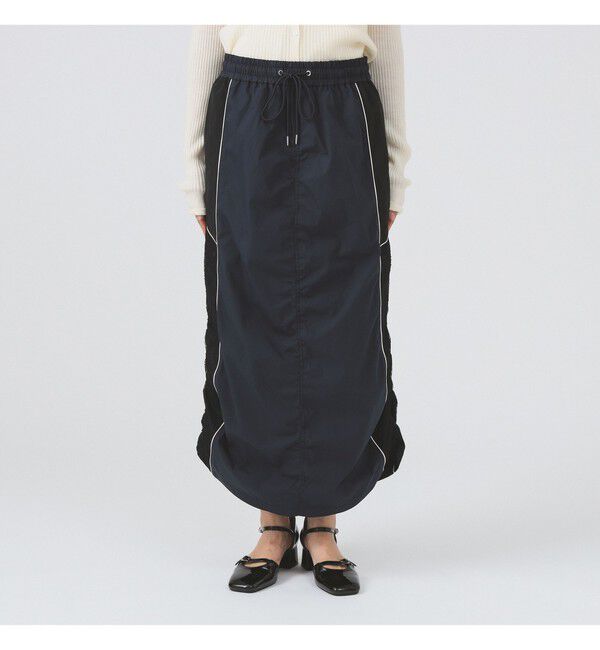 Ray BEAMS 「レース キリカエ トラック スカート」|スカート|