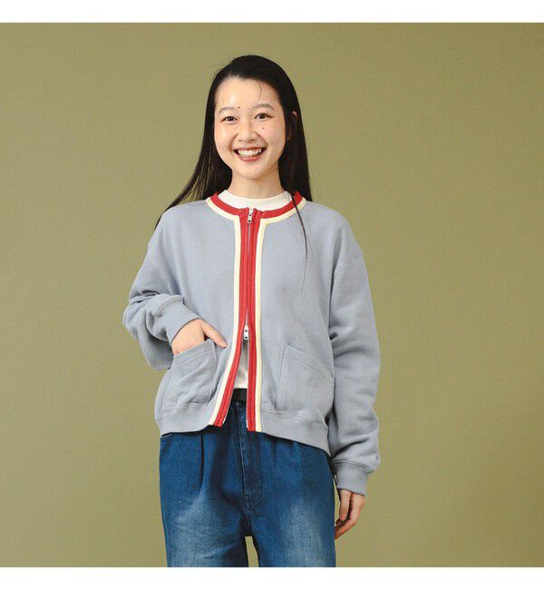 BEAMSBOY「スリートーン スウェット カーディガン」|スウェット・ジャージ|