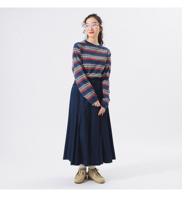 BEAMSBOY「ボーイ エンブロイダリー ボーダー ロングスリーブ Tシャツ」|Tシャツ・カットソー|