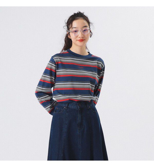 BEAMSBOY「ボーイ エンブロイダリー ボーダー ロングスリーブ Tシャツ」|Tシャツ・カットソー|