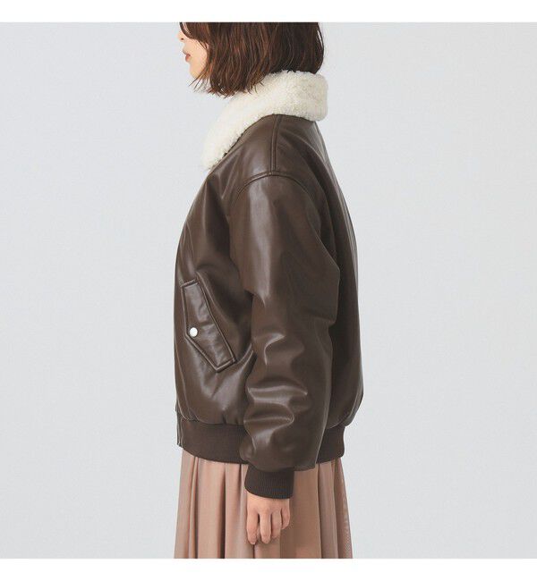 Ray BEAMS 「フェイクレザー ナカワタボマー ブルゾン」|ブルゾン・スタジャン|