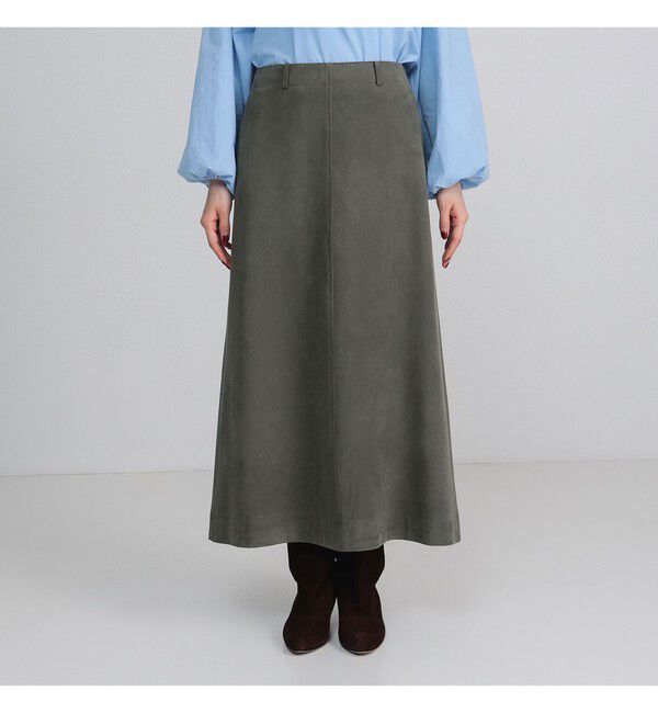 Demi-Luxe BEAMS 「フェイクスエード フレアスカート」|スカート|