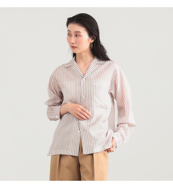 Demi-Luxe BEAMS 「YLEVE / ストライプ パジャマ シャツ」|シャツ・ブラウス|