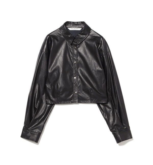 Ray BEAMS 「フェイクレザー クロップド シャツ」|シャツ・ブラウス|