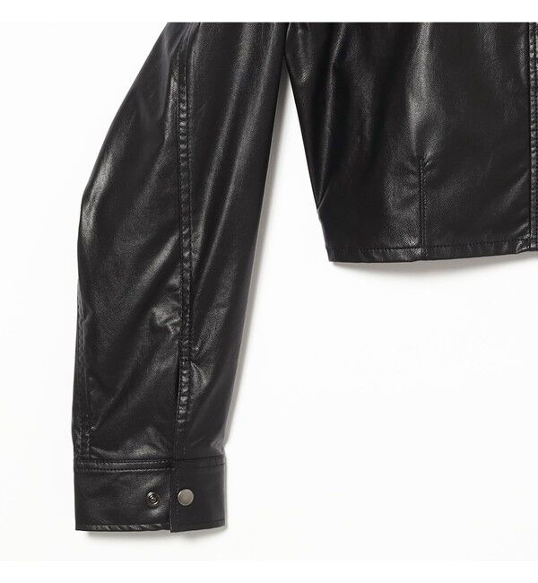 Ray BEAMS 「フェイクレザー クロップド シャツ」|シャツ・ブラウス|