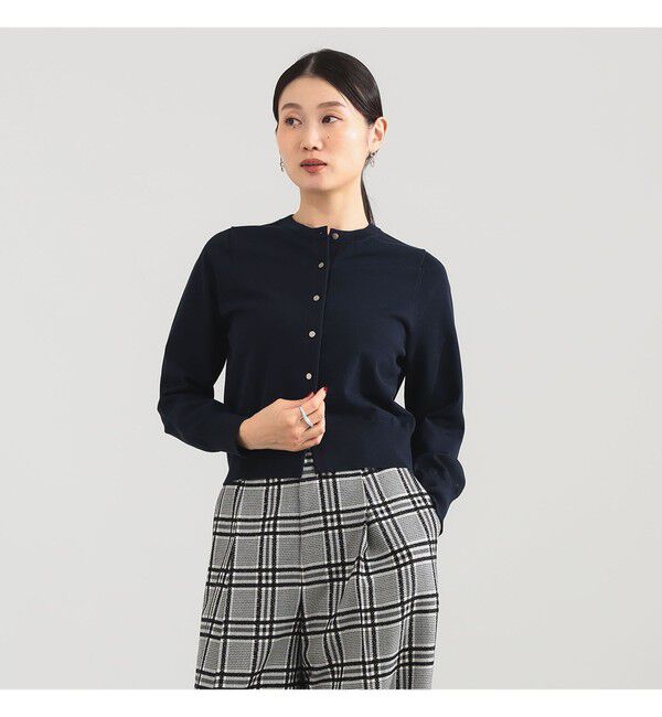 Demi-Luxe BEAMS 「16ゲージ クルーネックカーディガン」|ニット・セーター|NAVY