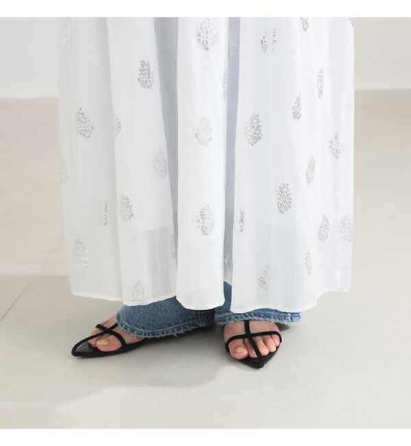 Demi-Luxe BEAMS 「ne Quittez pas / ボイル フラワー ロングスリーブ ワンピース」|ワンピース|