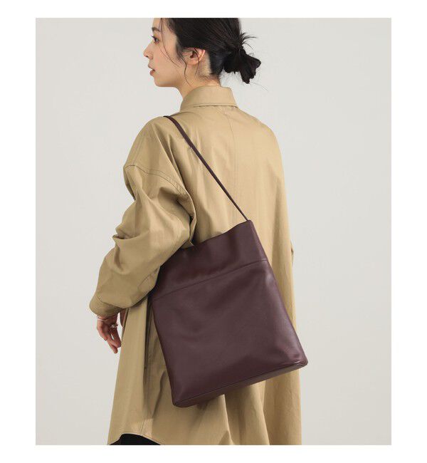 Demi-Luxe BEAMS 「ソフトレザー モダン トートバッグ」|トートバッグ|Burgundy
