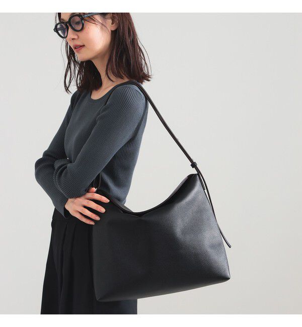 Demi-Luxe BEAMS 「&MyuQ / UPIS grande ショルダーバッグ」|トートバッグ|BLACK