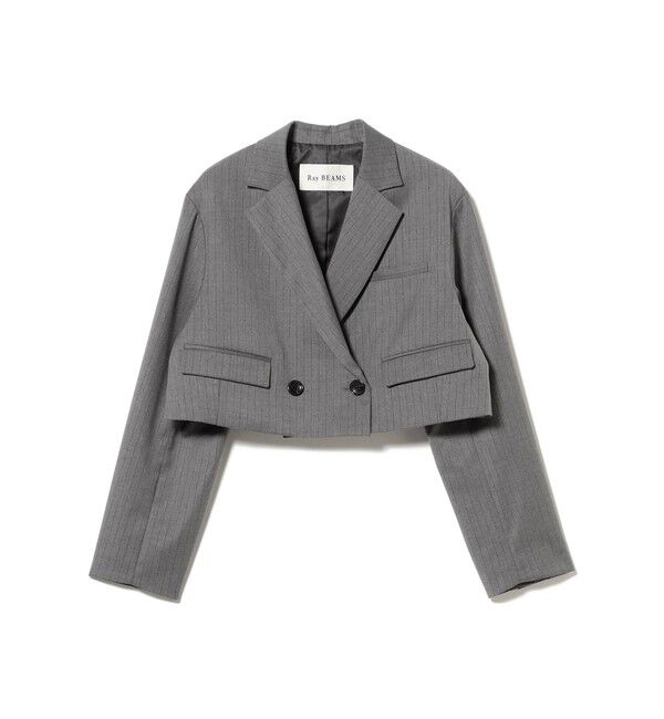 Ray BEAMS 「2ボタン W クロップド ジャケット」|テーラードジャケット|