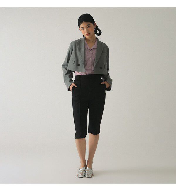 Ray BEAMS 「2ボタン W クロップド ジャケット」|テーラードジャケット|