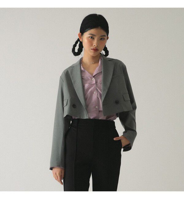Ray BEAMS 「2ボタン W クロップド ジャケット」|テーラードジャケット|