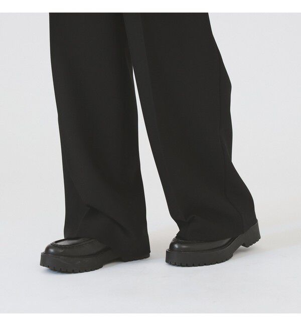 Ray BEAMS 「2タック ワイド パンツ | 新生活・通勤・通学・オフィスカジュアル・オンオフ兼用・セットアップ」|チノ|