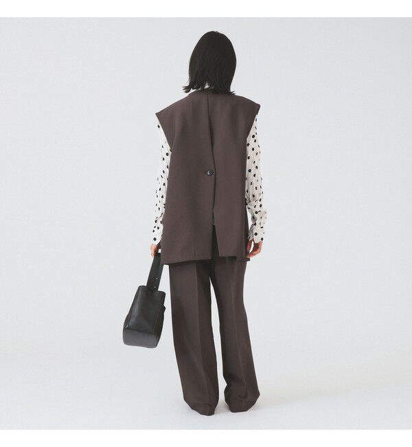 Ray BEAMS 「2タック ワイド パンツ | 新生活・通勤・通学・オフィスカジュアル・オンオフ兼用・セットアップ」|チノ|