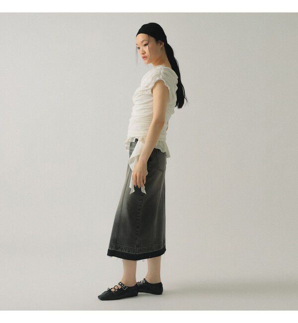 Ray BEAMS 「ギャザー ドレープ Tシャツ」|Tシャツ・カットソー|