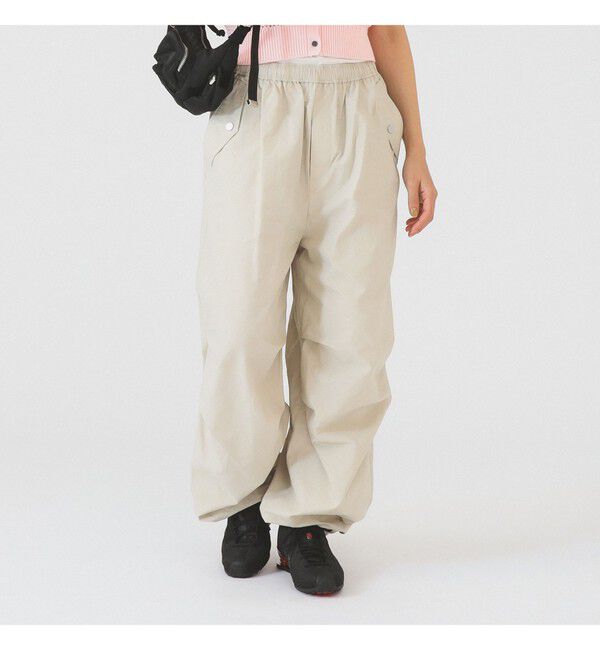Ray BEAMS 「ニータック パラシュート パンツ」|チノ|IVORY