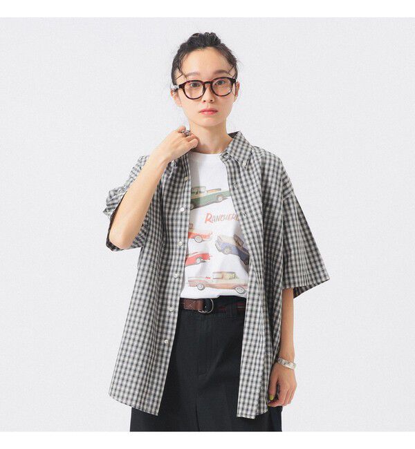 BEAMSBOY「ボーイ チェック ビッグ ボタンダウン シャツ」|シャツ・ブラウス|