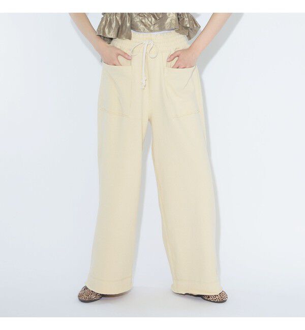 BEAMSBOY「maturely / ヘム カットオフ フレア ジャージー」|チノ|