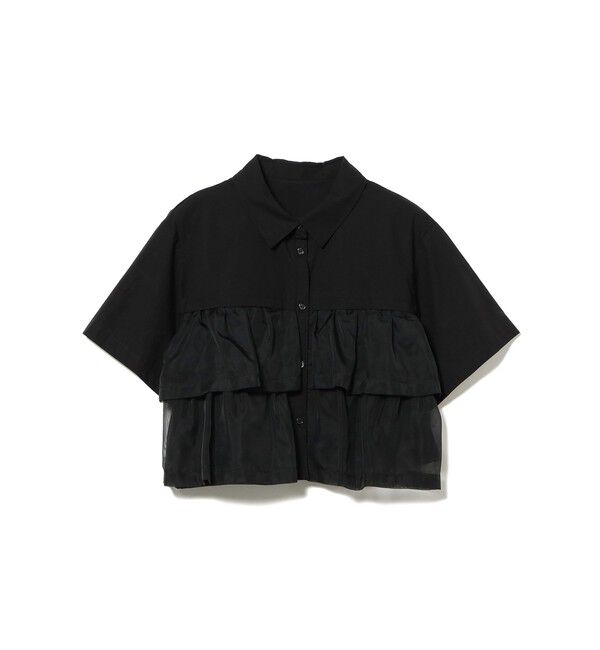 Ray BEAMS 「シアー ティアード ハーフスリーブ シャツ」|シャツ・ブラウス|