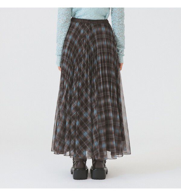 Ray BEAMS 「チュール チェック プリーツ スカート」|スカート|