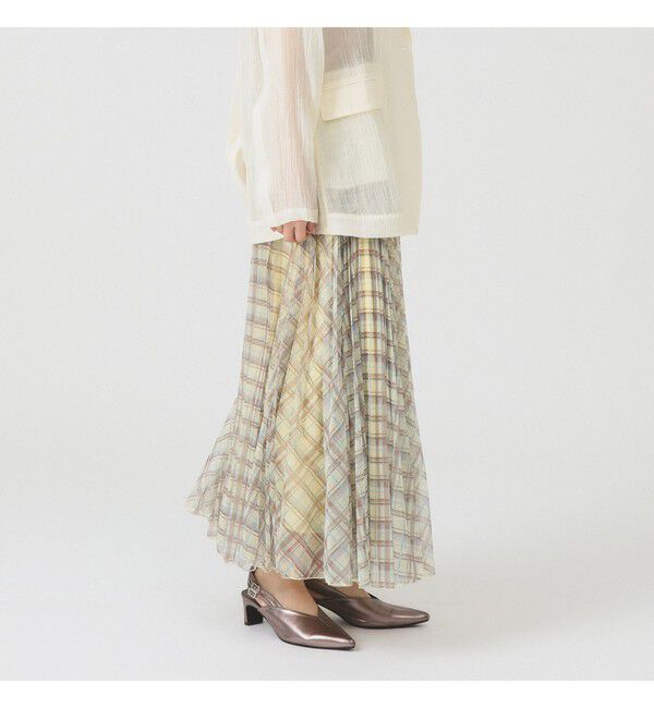 Ray BEAMS 「チュール チェック プリーツ スカート」|スカート|