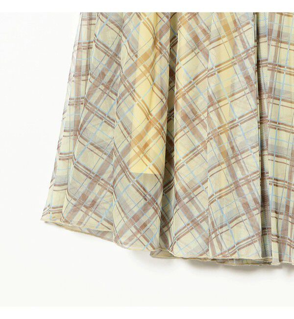 Ray BEAMS 「チュール チェック プリーツ スカート」|スカート|