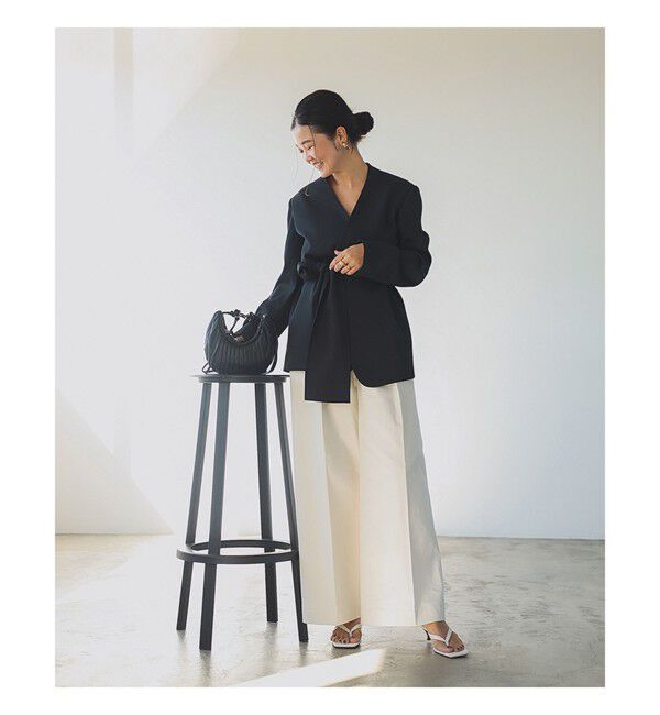 Demi-Luxe BEAMS 「ドライカルゼ ベルテッド ジャケット」|ダッフルコート|