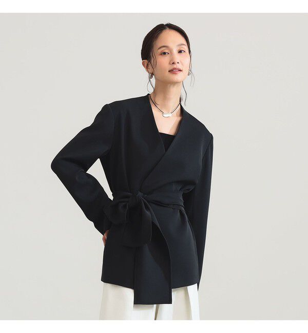 Demi-Luxe BEAMS 「ドライカルゼ ベルテッド ジャケット」|ダッフルコート|