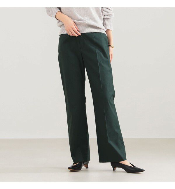 Demi-Luxe BEAMS 「AK+1 / コットン ストレッチ パンツ」|チノ|DARK.GREEN