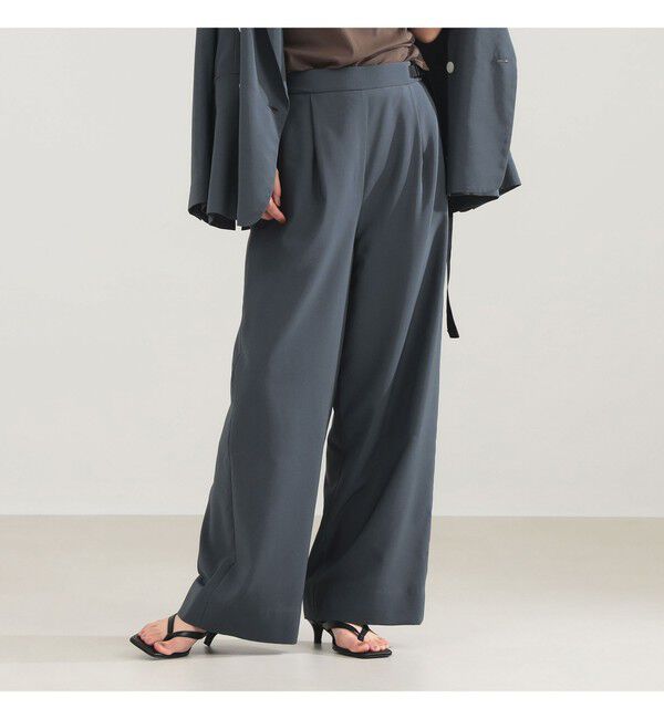 Demi-Luxe BEAMS 「AK+1 / シアー サイドベルト パンツ」|チノ|