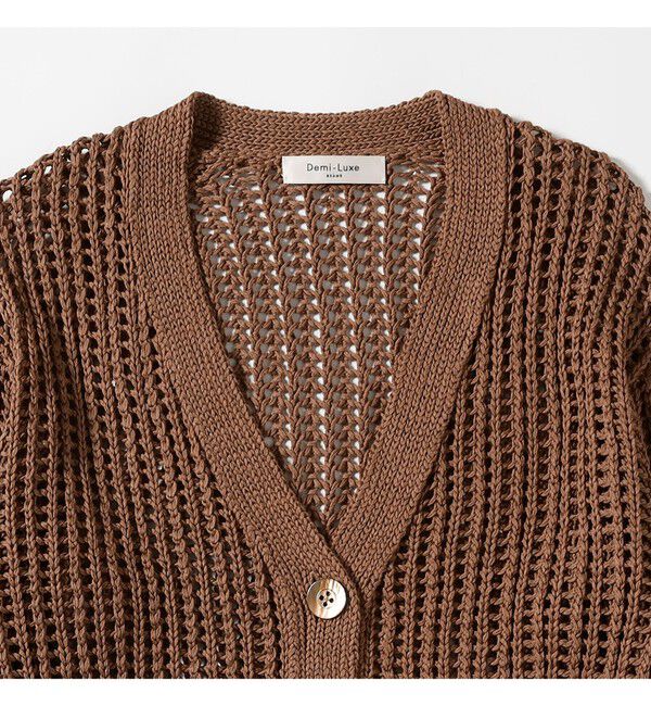 Demi-Luxe BEAMS 「3ゲージ コットン メッシュ カーディガン」|ニット・セーター|