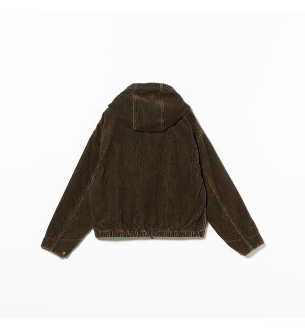 BEAMS「ワイドショートフィット フェード コーデュロイ フーデットブルゾン」|ブルゾン・スタジャン|