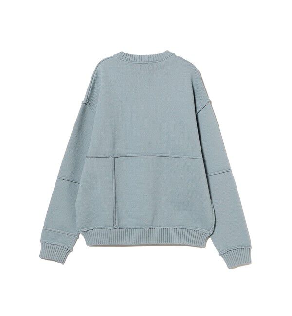 BEAMS「5ゲージ パネル クルーネック ニット」|ニット・セーター|