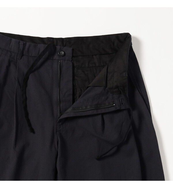 BEAMS「ダンガリー2プリーツ スラックス【ワイドテーパードフィット】」|チノ|