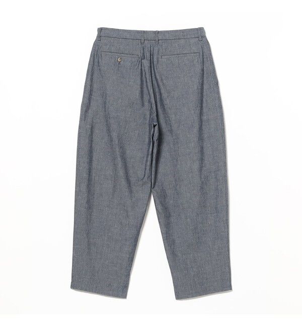 BEAMS「ダンガリー2プリーツ スラックス【ワイドテーパードフィット】」|チノ|