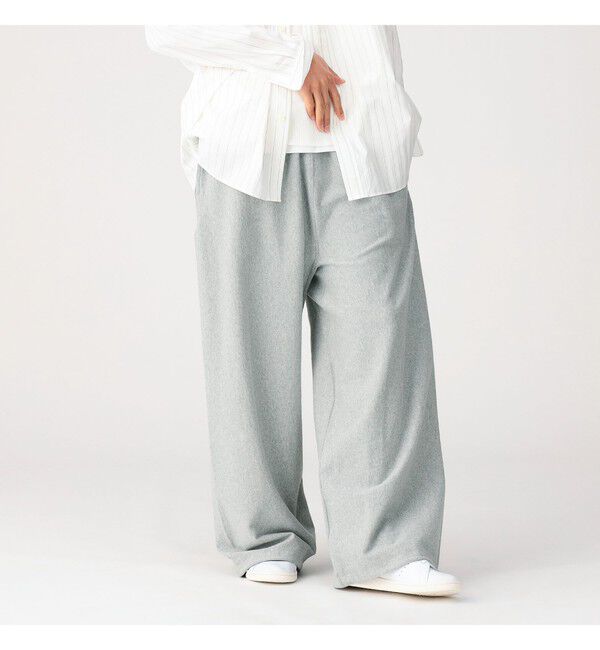 BEAMS「【別注】Champion / リバースウィーブ（R）ワイドパンツ」|チノ|O.GREY