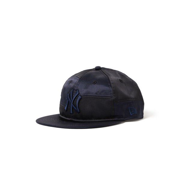 BEAMS「【別注】NEW ERA / LP 9FIFTY Satin Mix Patch MLB Cap」|キャップ・キャスケット|NAVY