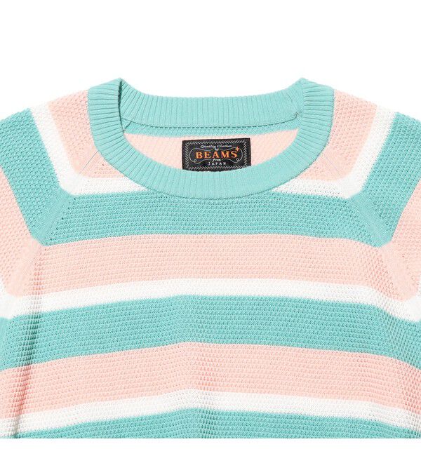 BEAMS PLUS「Crew Light Multi Stripe」|ニット・セーター|
