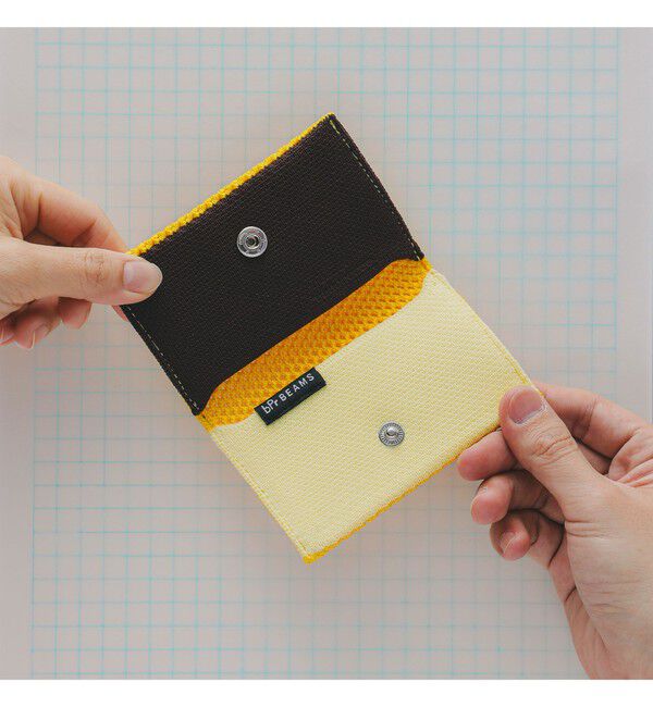 BEAMS「bPr BEAMS / マルチ ニット カードケース」|ステーショナリー|YELLOW
