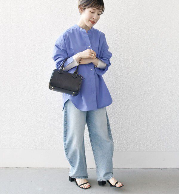 SHIPS any「SHIPS any:〈洗濯機可能〉REPREVE バンド カラー シャツ」|シャツ・ブラウス|