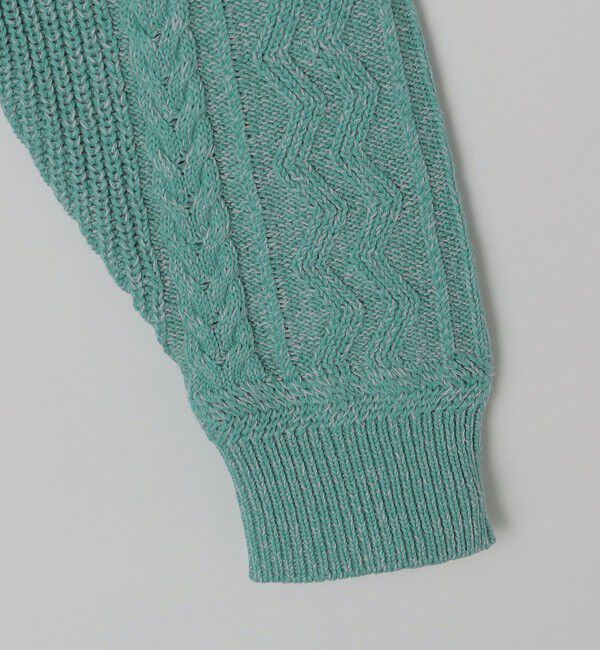 SHIPS「SHIPS:〈手洗い可能〉リネン/コットン TEXBRID(R) ランダムアラン クルーネックニット」|ニット・セーター|