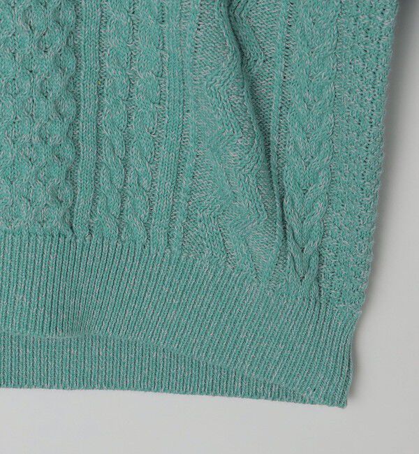 SHIPS「SHIPS:〈手洗い可能〉リネン/コットン TEXBRID(R) ランダムアラン クルーネックニット」|ニット・セーター|