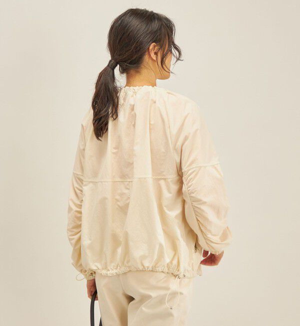 SHIPS for women「〈手洗い可能/撥水加工〉ナイロン ギャザー ショート ブルゾン ◇」|ブルゾン・スタジャン|