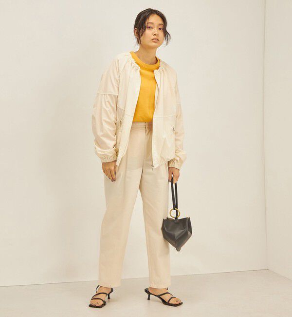 SHIPS for women「〈手洗い可能/撥水加工〉ナイロン ギャザー ショート ブルゾン ◇」|ブルゾン・スタジャン|