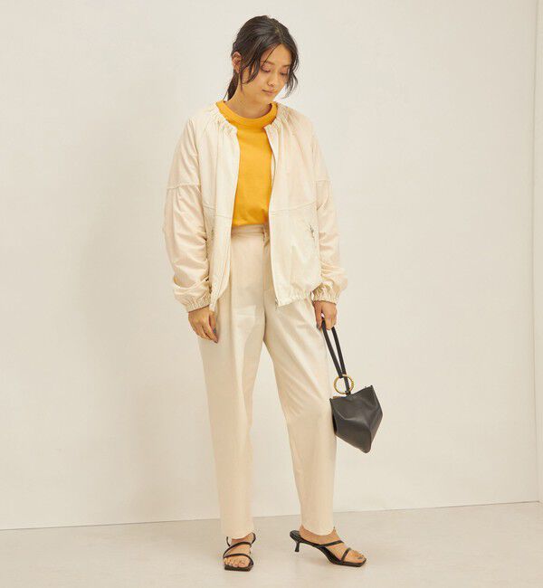 SHIPS for women「〈手洗い可能/撥水加工〉ナイロン ギャザー ショート ブルゾン ◇」|ブルゾン・スタジャン|