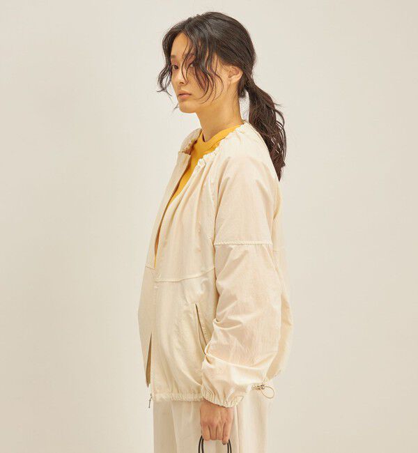 SHIPS for women「〈手洗い可能/撥水加工〉ナイロン ギャザー ショート ブルゾン ◇」|ブルゾン・スタジャン|