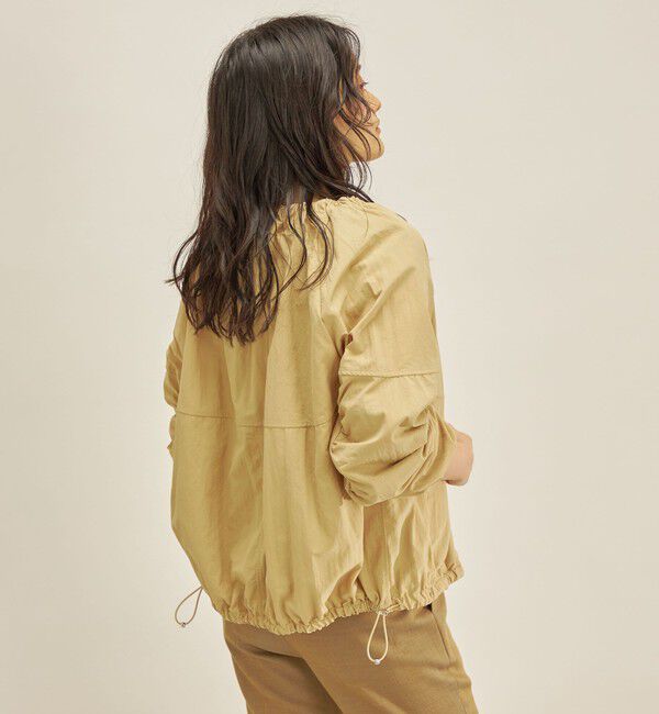 SHIPS for women「〈手洗い可能/撥水加工〉ナイロン ギャザー ショート ブルゾン ◇」|ブルゾン・スタジャン|