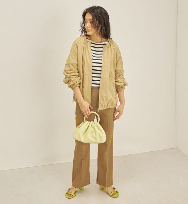 SHIPS for women「〈手洗い可能/撥水加工〉ナイロン ギャザー ショート ブルゾン ◇」|ブルゾン・スタジャン|