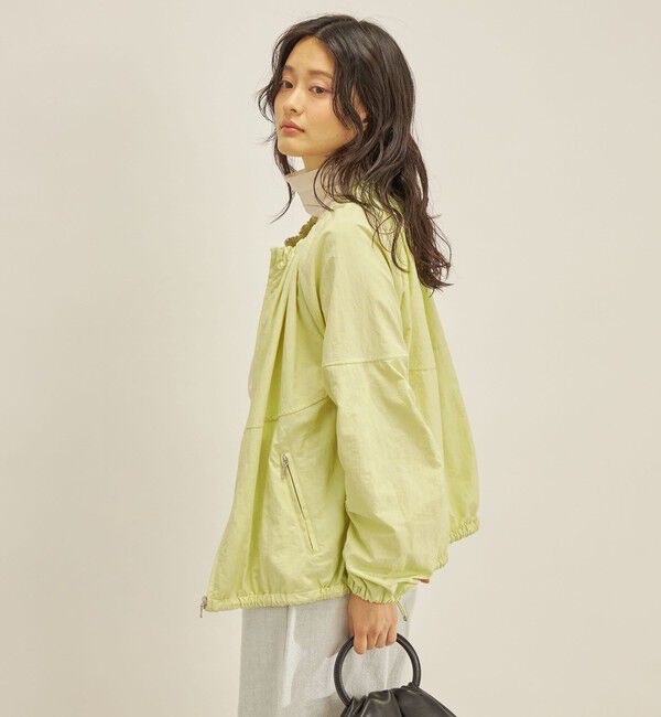 SHIPS for women「〈手洗い可能/撥水加工〉ナイロン ギャザー ショート ブルゾン ◇」|ブルゾン・スタジャン|