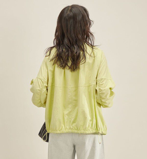 SHIPS for women「〈手洗い可能/撥水加工〉ナイロン ギャザー ショート ブルゾン ◇」|ブルゾン・スタジャン|